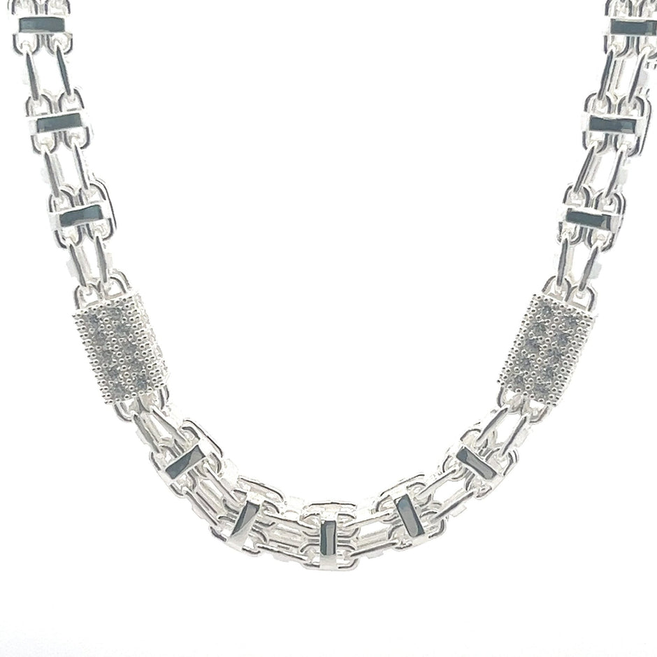 Magnumkette x Steine Silber 9 mm - Juwelier BenjaminMagnumkette x Steine Silber 9 mm