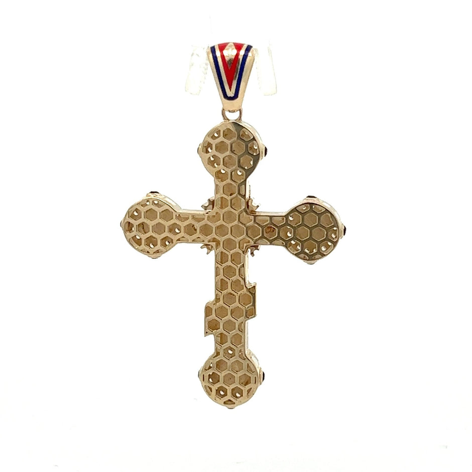 Orthodoxes Kreuz Anhänger Gold 5,3cm - Juwelier BenjaminOrthodoxes Kreuz Anhänger Gold 5,3cm