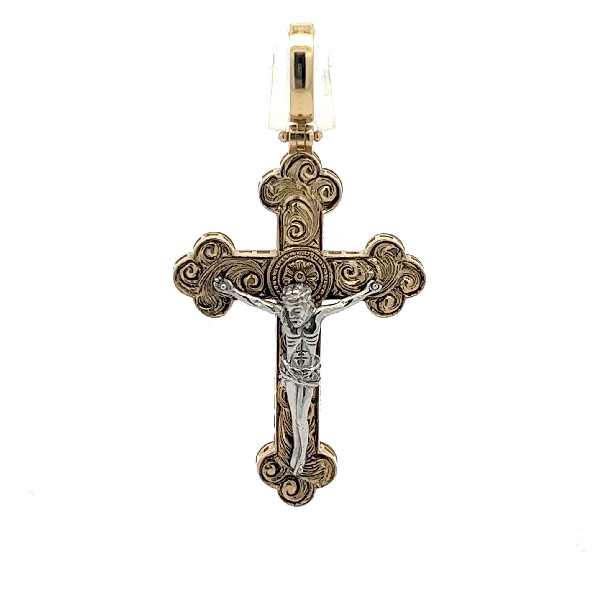 Orthodoxes Kreuz Anhänger Gold 5,5cm - Juwelier BenjaminOrthodoxes Kreuz Anhänger Gold 5,5cm