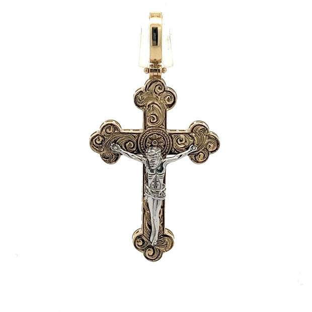 Orthodoxes Kreuz Anhänger Gold 5,5cm - Juwelier BenjaminOrthodoxes Kreuz Anhänger Gold 5,5cm