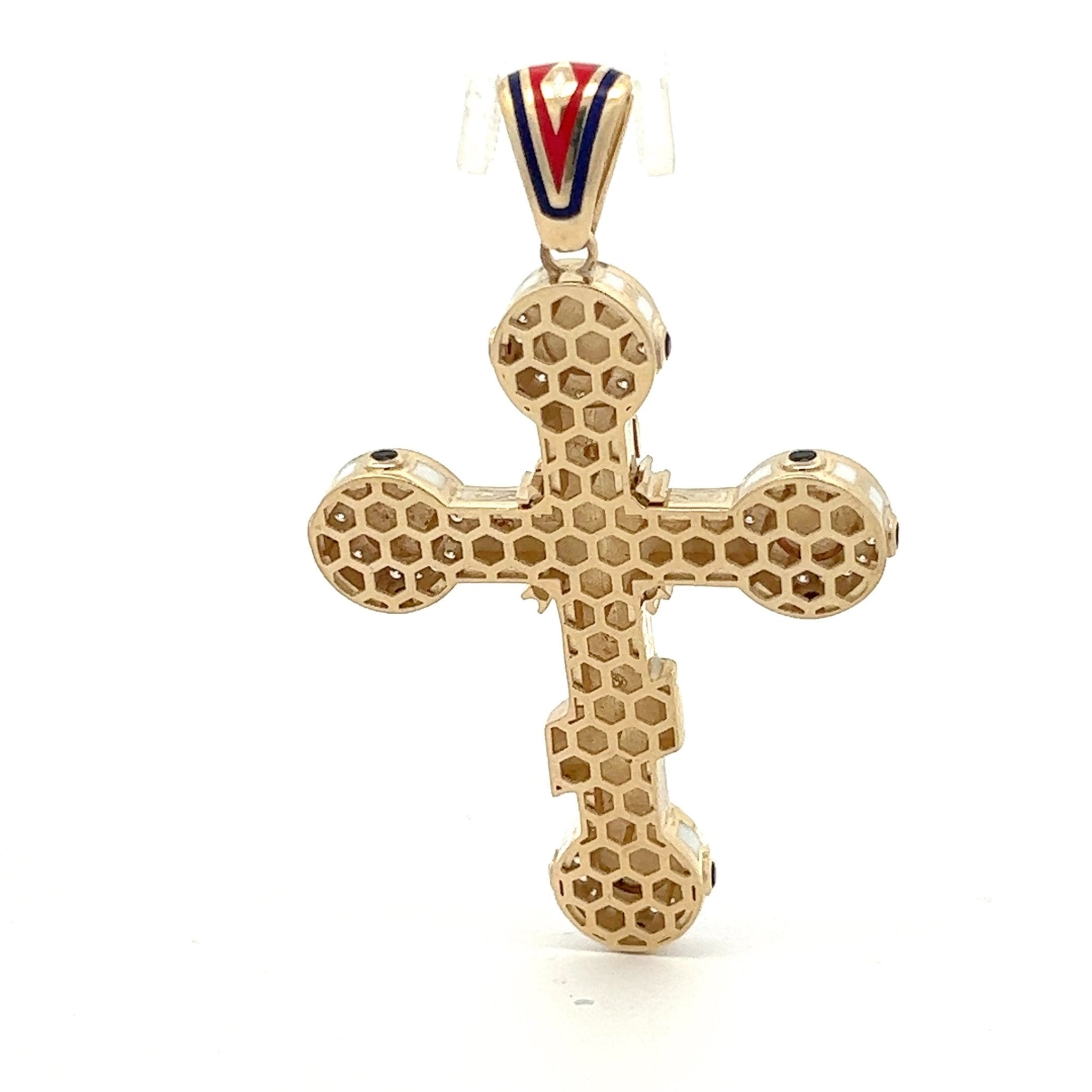 Orthodoxes Kreuz Anhänger Gold 7,3cm - Juwelier BenjaminOrthodoxes Kreuz Anhänger Gold 7,3cm