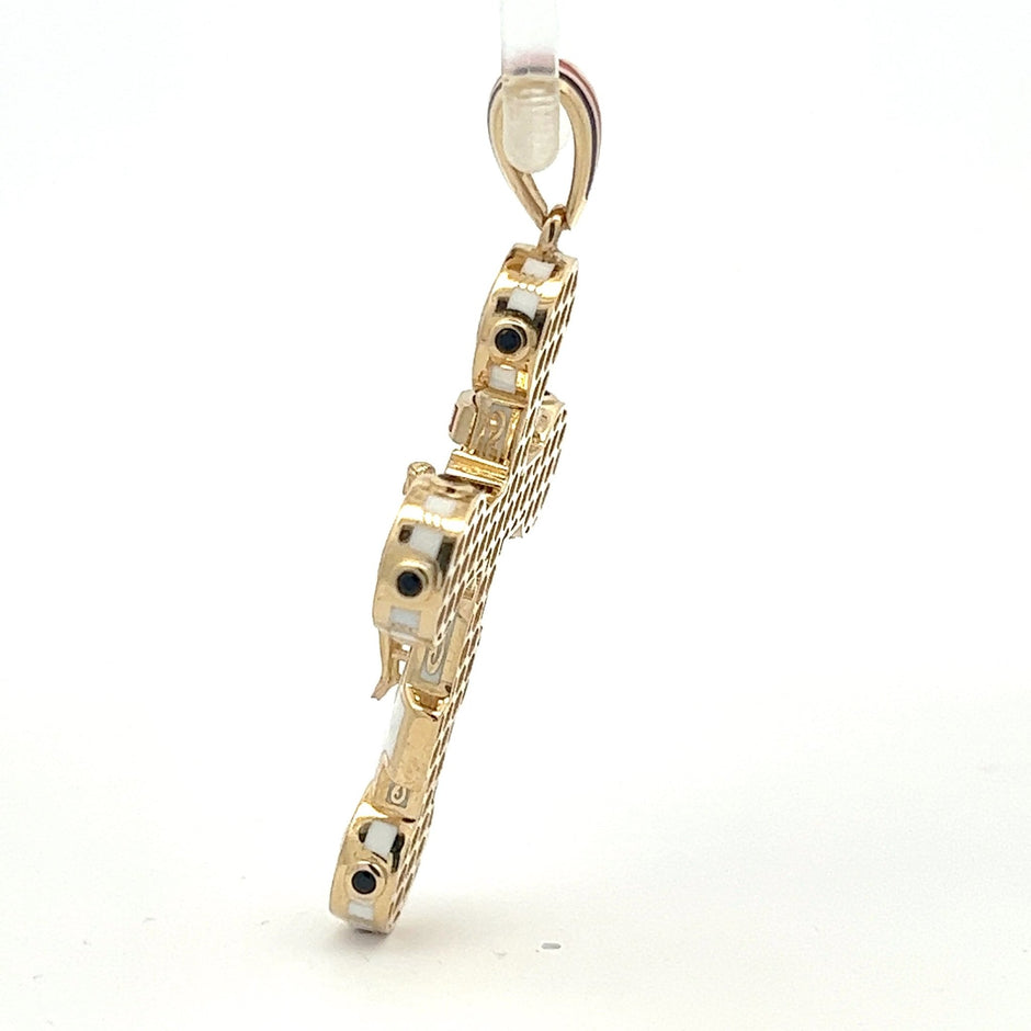 Orthodoxes Kreuz Anhänger Gold 7,3cm - Juwelier BenjaminOrthodoxes Kreuz Anhänger Gold 7,3cm