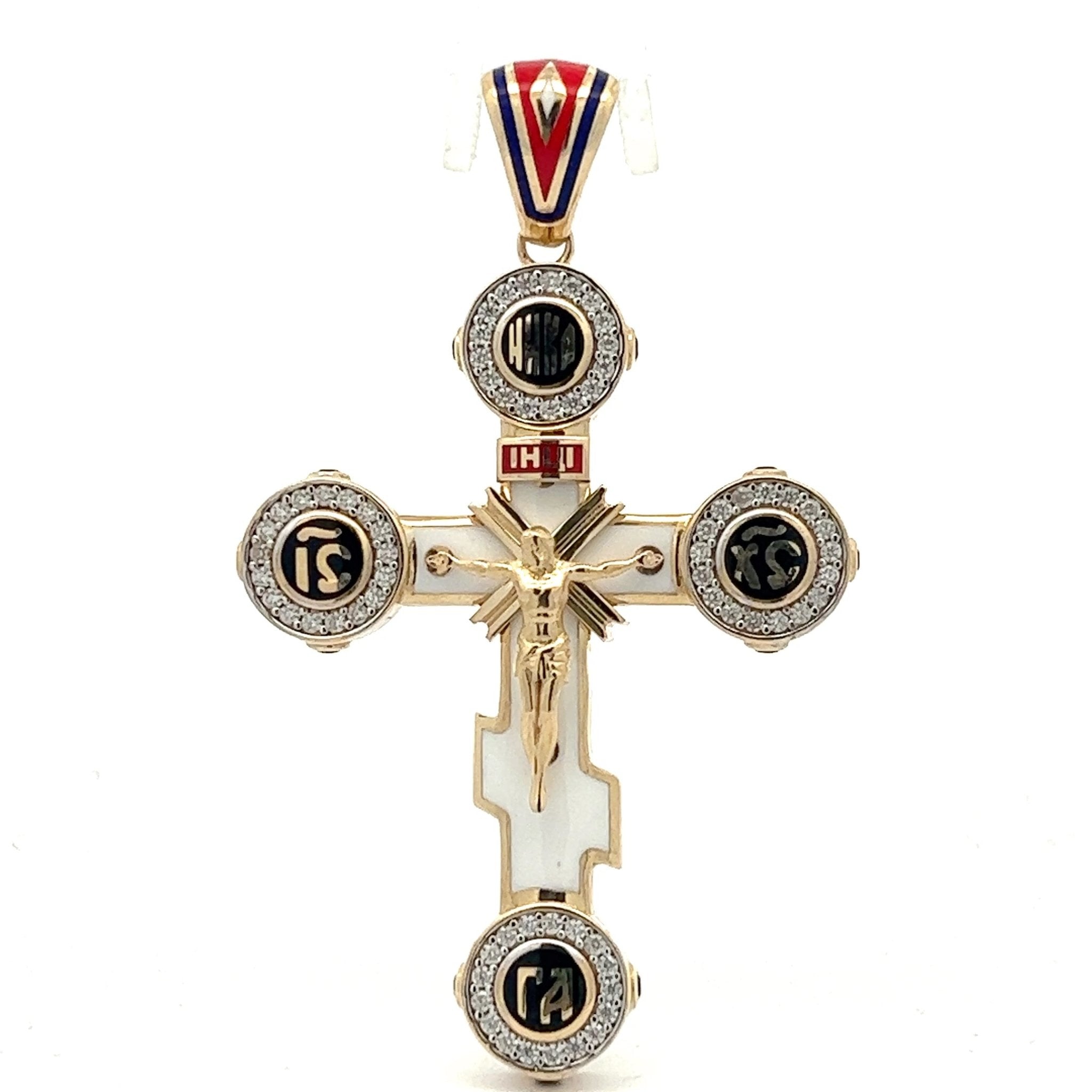 Orthodoxes Kreuz Anhänger Gold 7,3cm - Juwelier BenjaminOrthodoxes Kreuz Anhänger Gold 7,3cm