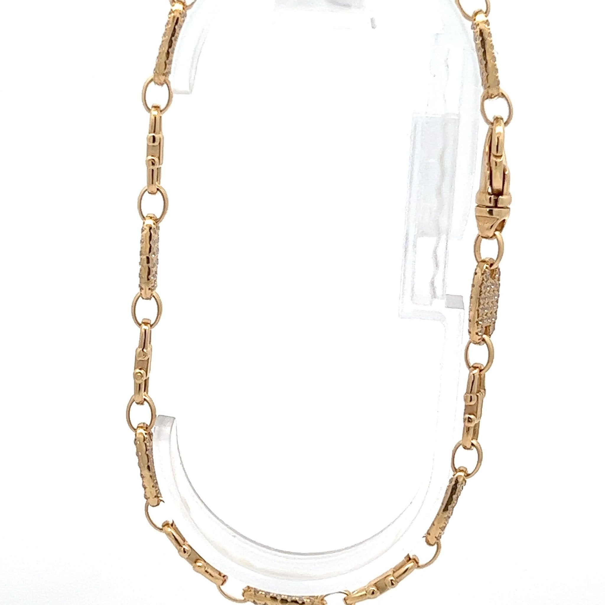 Platten Steigbügel Armband x Steine 5.5 mm - Juwelier BenjaminPlatten Steigbügel Armband x Steine 5.5 mm