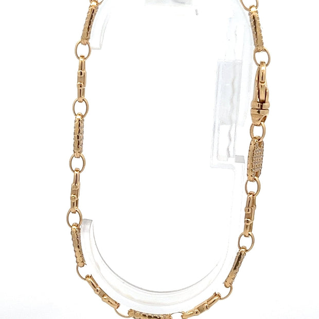 Platten Steigbügel Armband x Steine 5.5 mm - Juwelier BenjaminPlatten Steigbügel Armband x Steine 5.5 mm