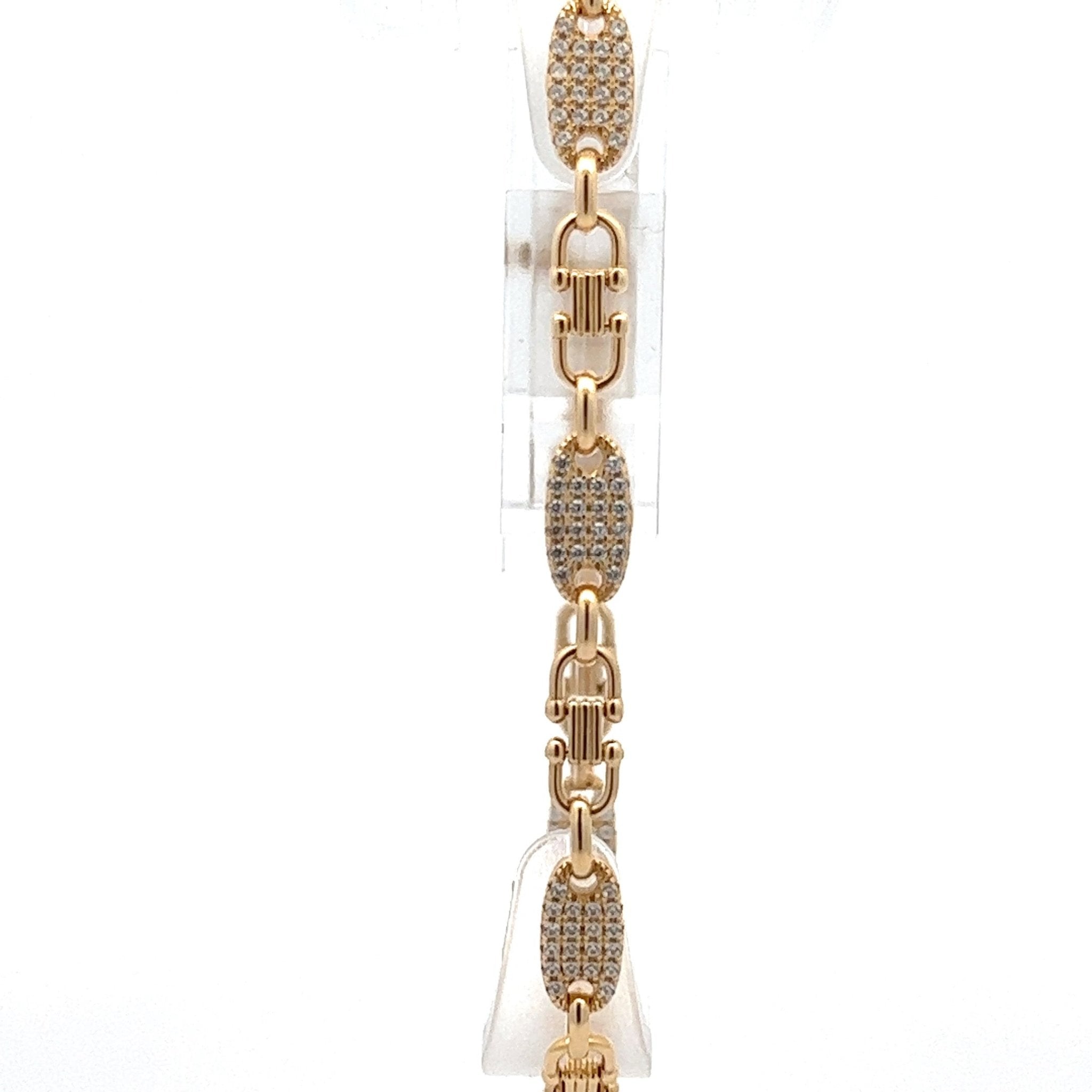 Platten Steigbügel Armband x Steine 5.5 mm - Juwelier BenjaminPlatten Steigbügel Armband x Steine 5.5 mm