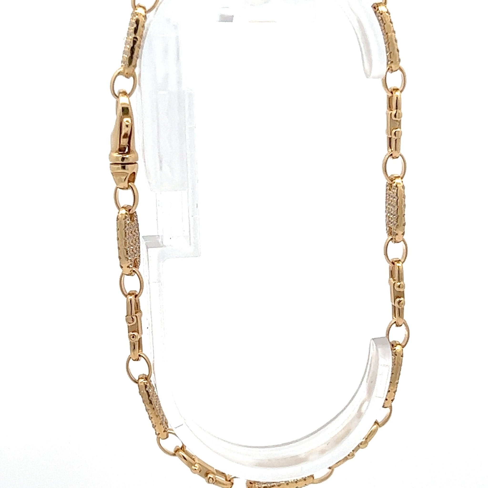 Platten Steigbügel Armband x Steine 5.5 mm - Juwelier BenjaminPlatten Steigbügel Armband x Steine 5.5 mm