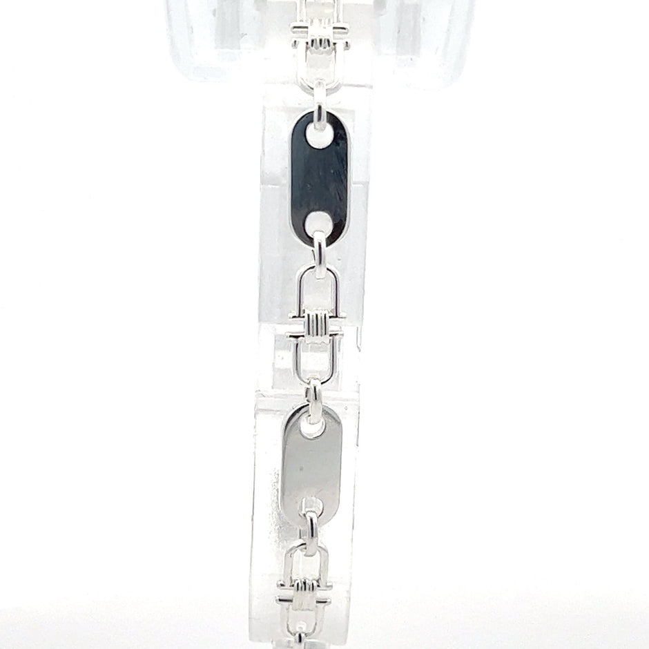 Platten- Steigbügelarmband 925 Silber (7 mm) - Juwelier BenjaminPlatten- Steigbügelarmband 925 Silber (7 mm)