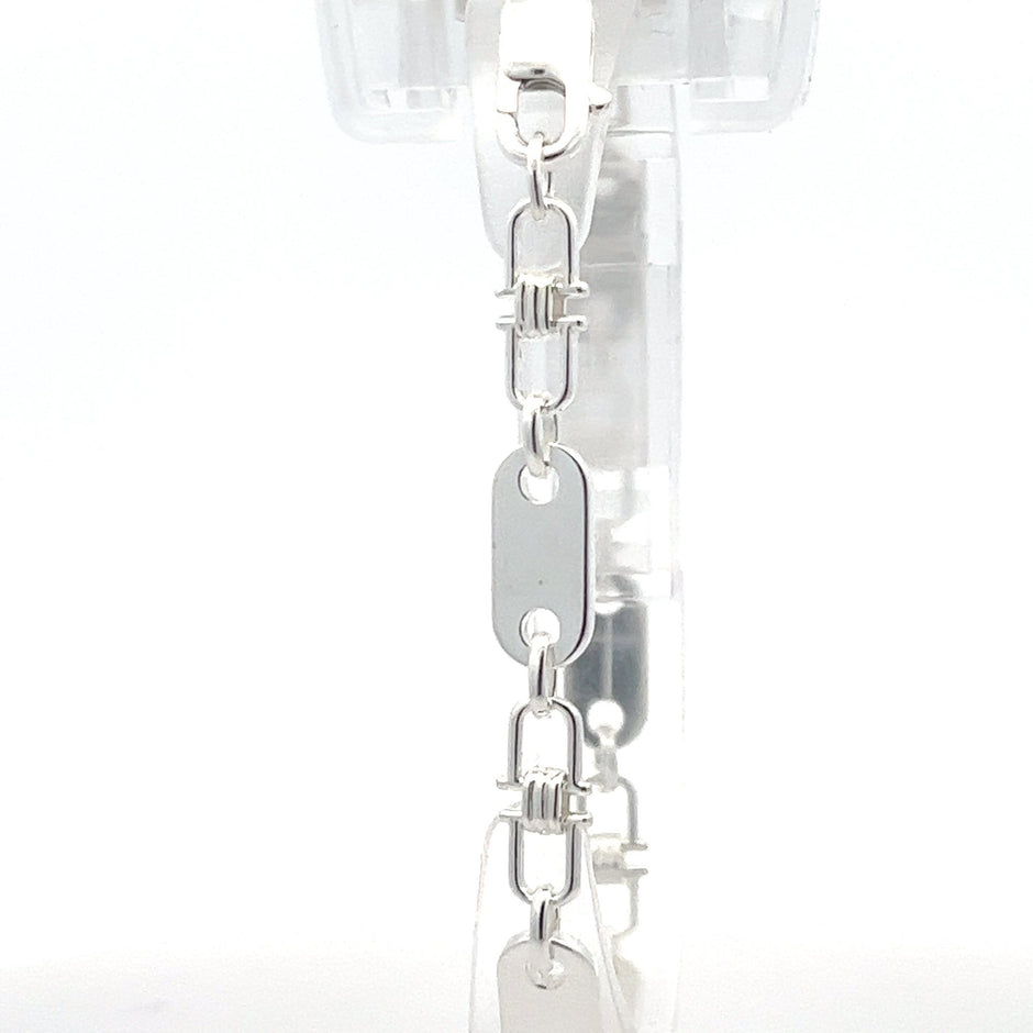 Platten- Steigbügelarmband 925 Silber (7 mm) - Juwelier BenjaminPlatten- Steigbügelarmband 925 Silber (7 mm)