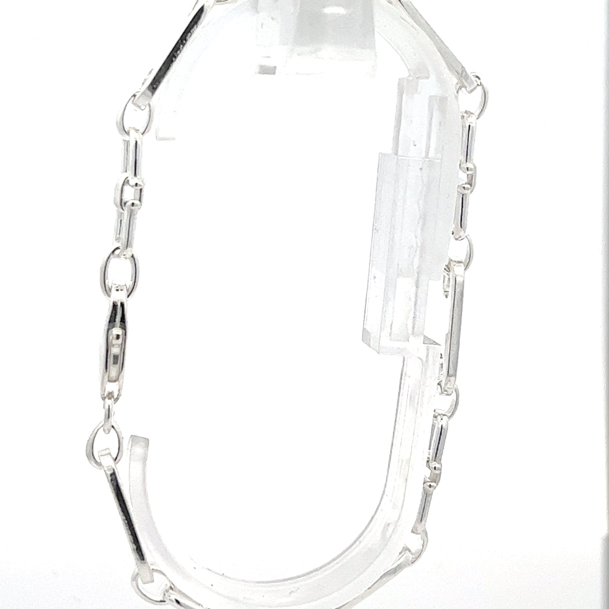 Platten- Steigbügelarmband 925 Silber (8 mm) - Juwelier BenjaminPlatten- Steigbügelarmband 925 Silber (8 mm)