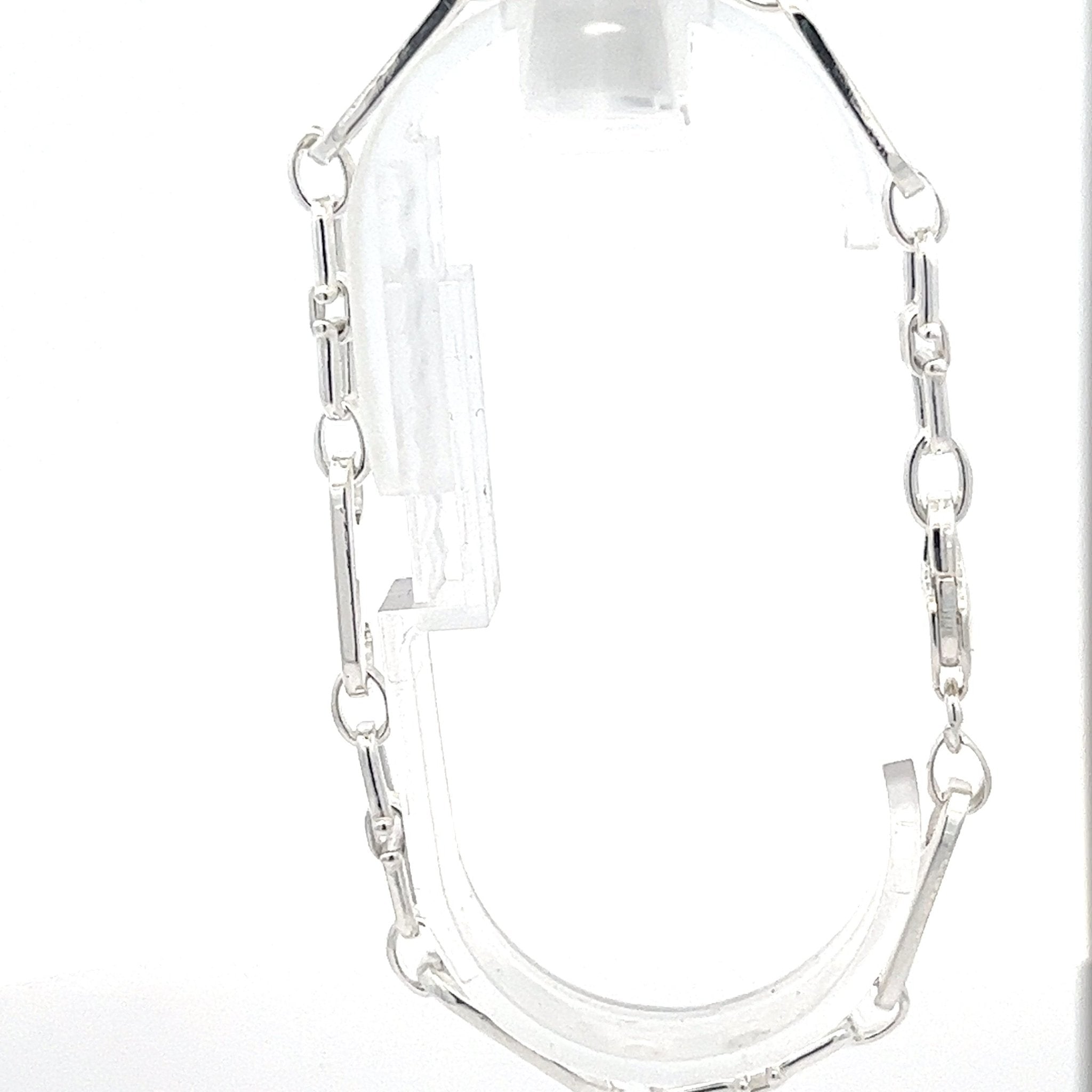 Platten- Steigbügelarmband 925 Silber (8 mm) - Juwelier BenjaminPlatten- Steigbügelarmband 925 Silber (8 mm)