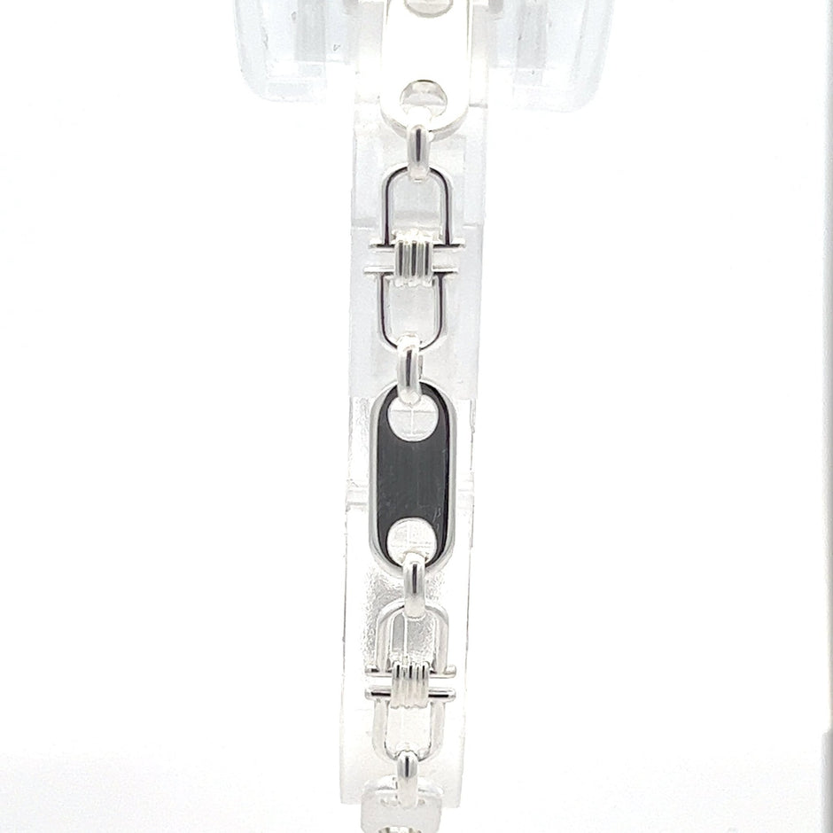 Platten- Steigbügelarmband 925 Silber (8 mm) - Juwelier BenjaminPlatten- Steigbügelarmband 925 Silber (8 mm)