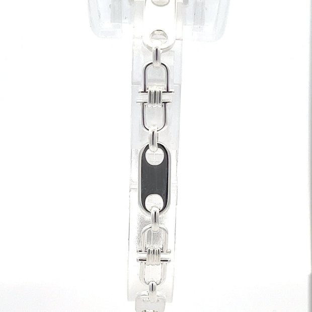 Platten- Steigbügelarmband 925 Silber (8 mm) - Juwelier BenjaminPlatten- Steigbügelarmband 925 Silber (8 mm)