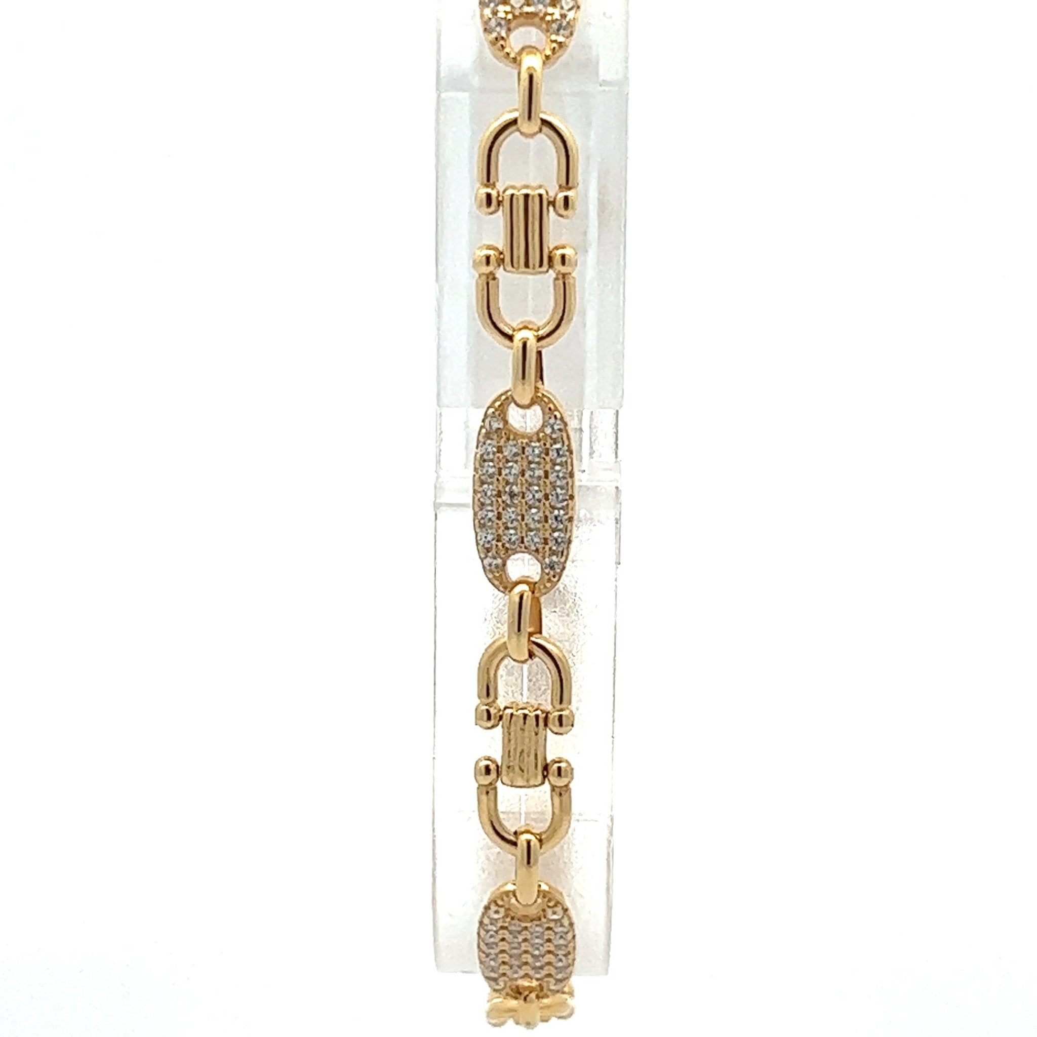 Platten Steigbügelarmband x Steine 6.5 mm - Juwelier BenjaminPlatten Steigbügelarmband x Steine 6.5 mm