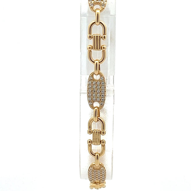 Platten Steigbügelarmband x Steine 6.5 mm - Juwelier BenjaminPlatten Steigbügelarmband x Steine 6.5 mm