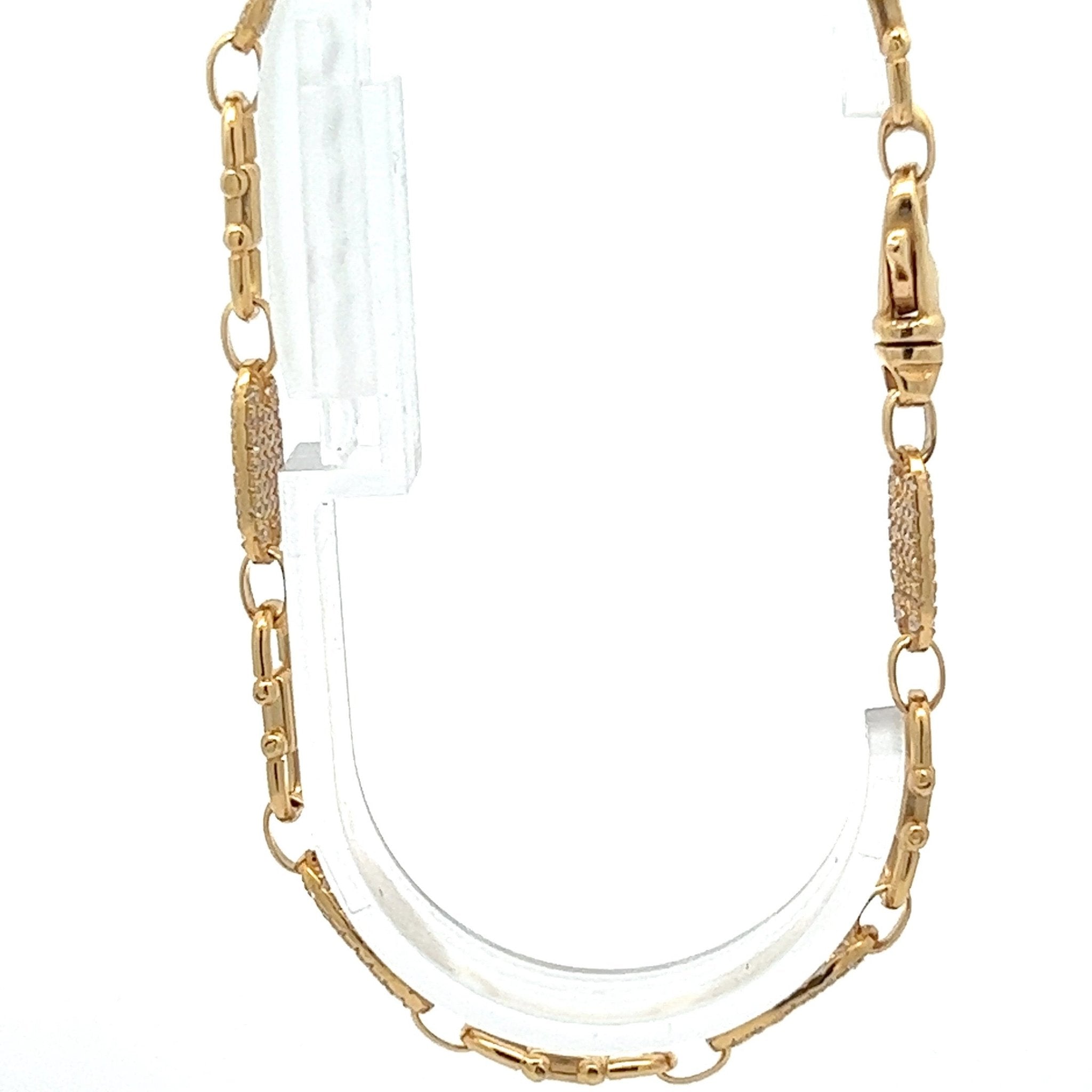 Platten Steigbügelarmband x Steine 6.5 mm - Juwelier BenjaminPlatten Steigbügelarmband x Steine 6.5 mm