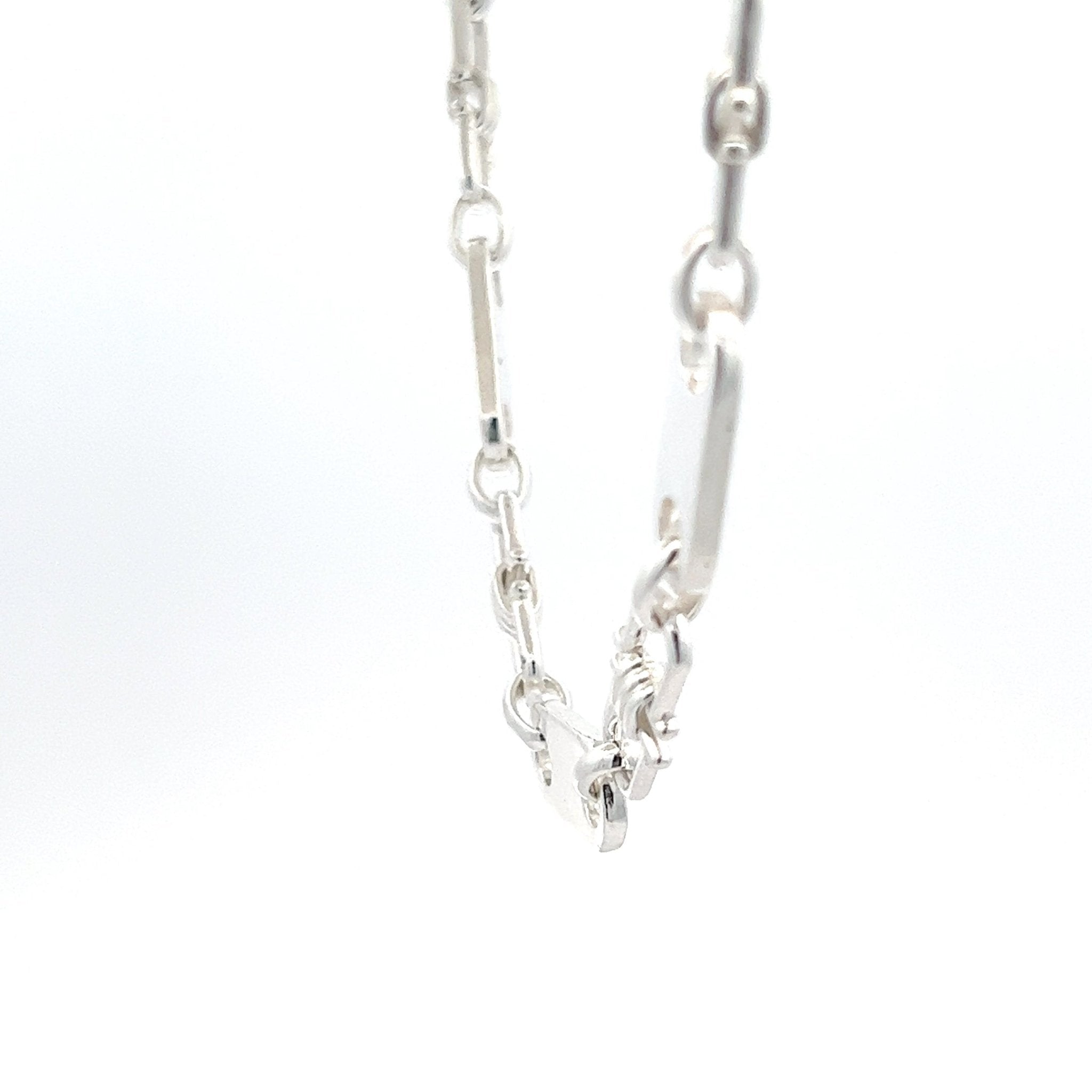 Platten- Steigbügelkette 925 Silber (8 mm) - Juwelier BenjaminPlatten- Steigbügelkette 925 Silber (8 mm)