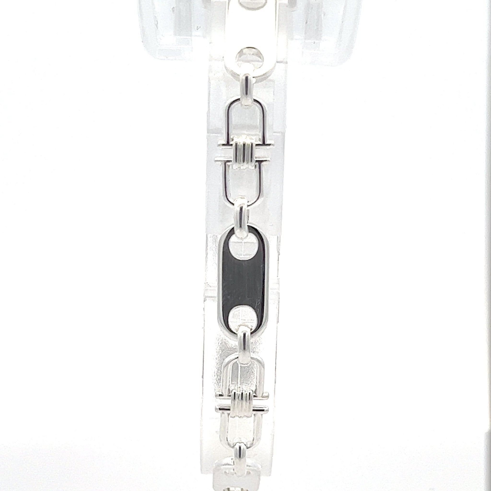 Platten- Steigbügelkette 925 Silber (8 mm) - Juwelier BenjaminPlatten- Steigbügelkette 925 Silber (8 mm)