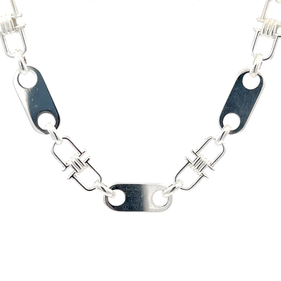 Platten- Steigbügelkette 925 Silber (8 mm) - Juwelier BenjaminPlatten- Steigbügelkette 925 Silber (8 mm)