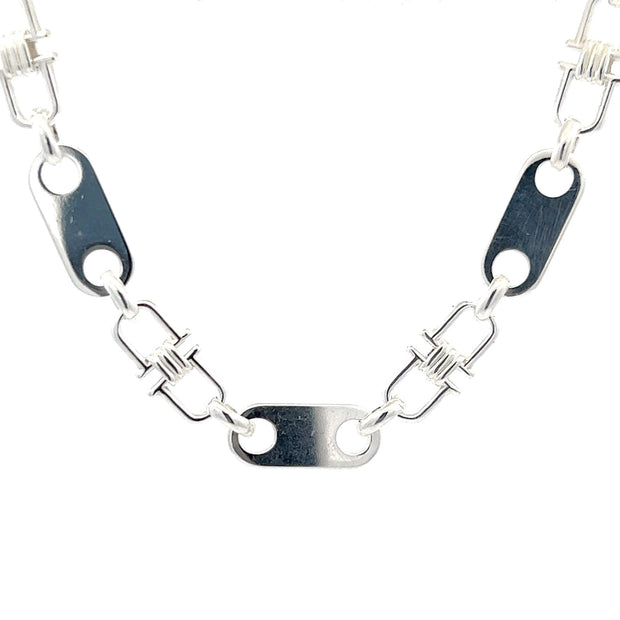 Platten- Steigbügelkette 925 Silber (8 mm) - Juwelier BenjaminPlatten- Steigbügelkette 925 Silber (8 mm)