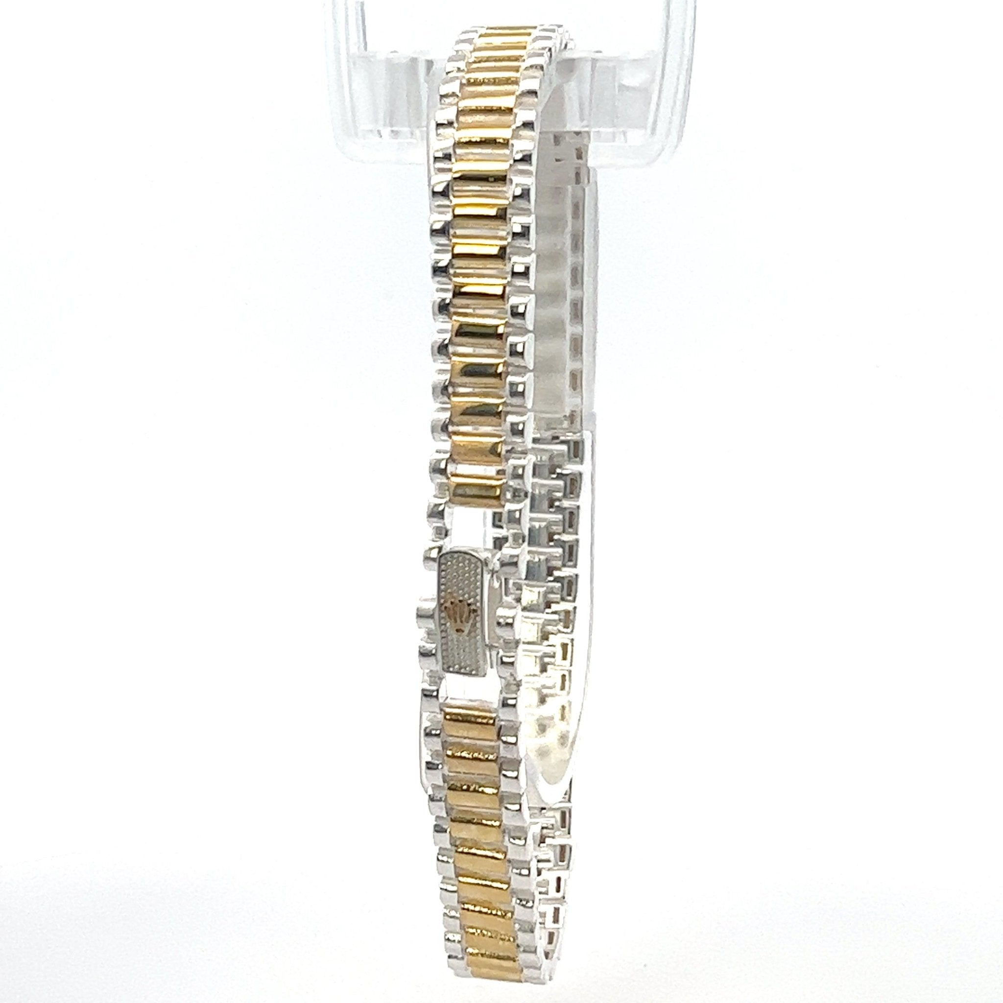 Präsidenten Armband Silber / Gold 10mm - Juwelier BenjaminPräsidenten Armband Silber / Gold 10mm