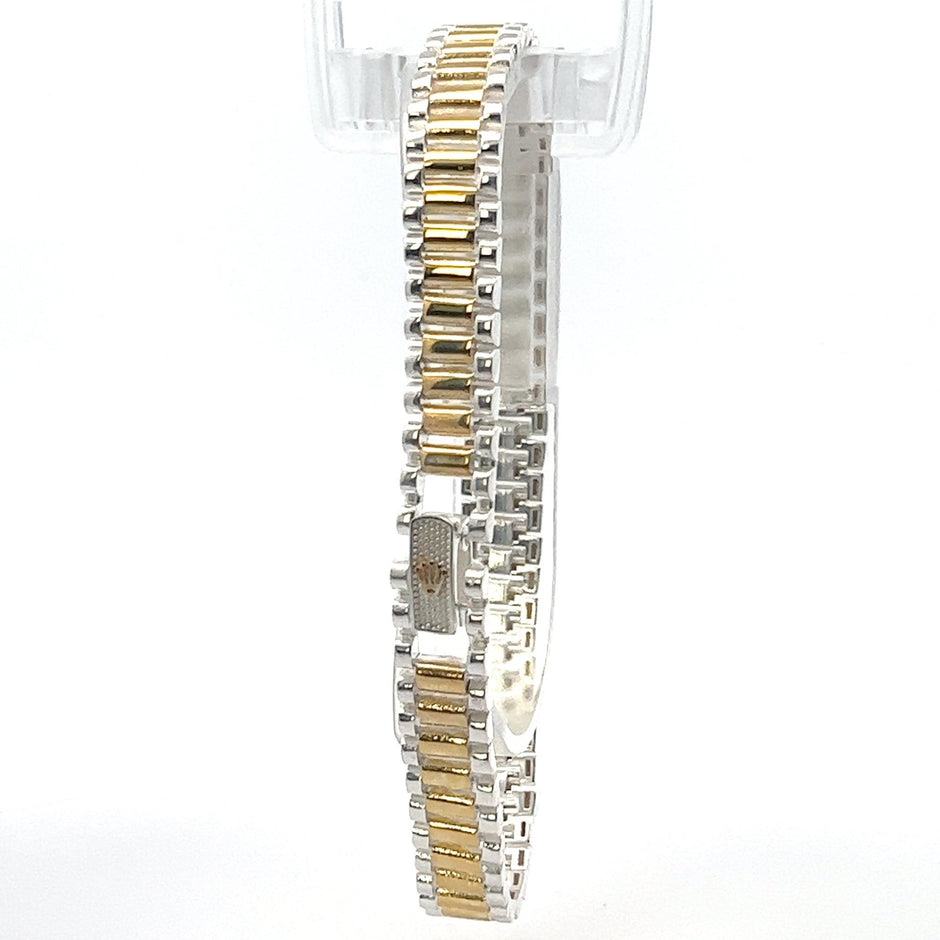 Präsidenten Armband Silber / Gold 10mm - Juwelier BenjaminPräsidenten Armband Silber / Gold 10mm