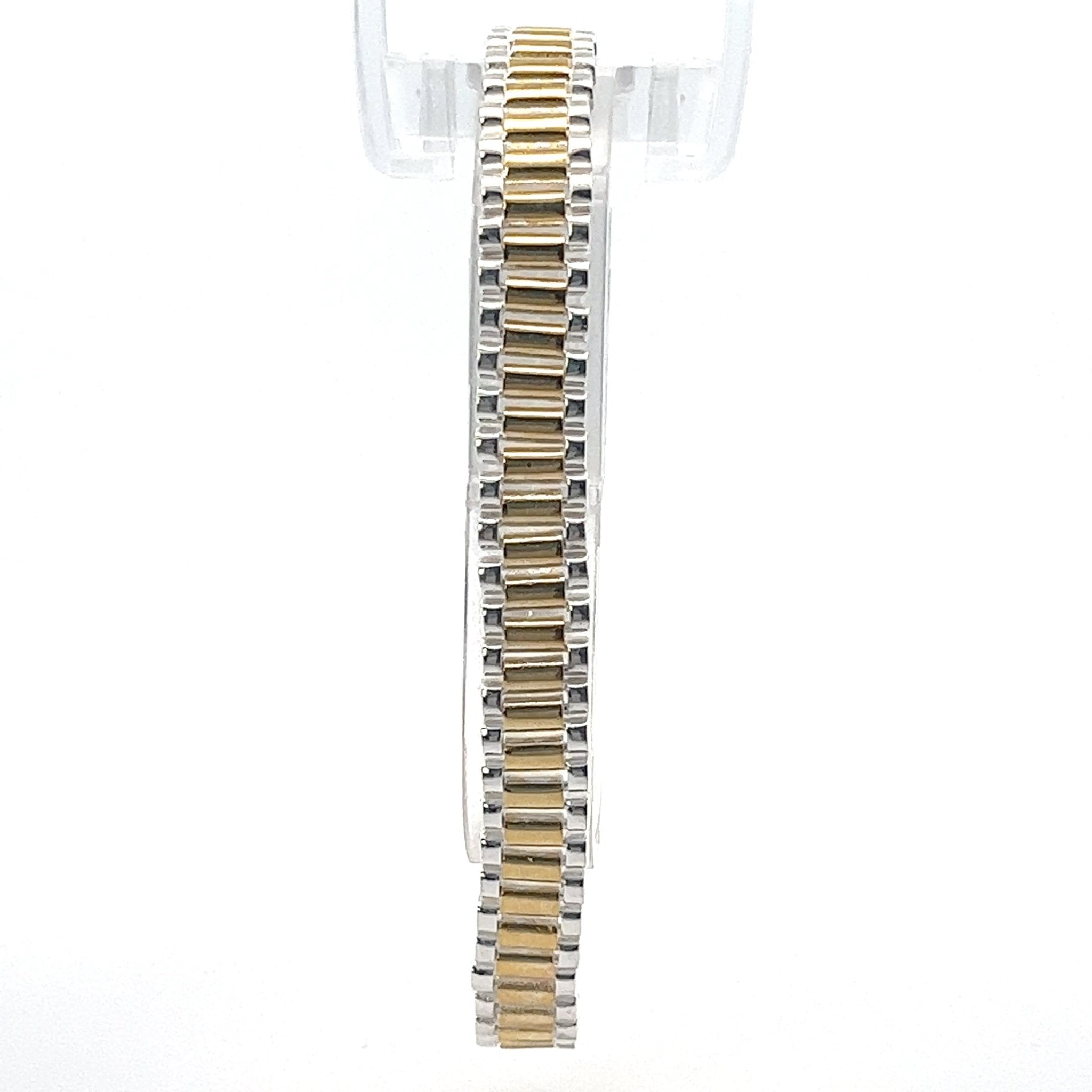 Präsidenten Armband Silber / Gold 10mm - Juwelier BenjaminPräsidenten Armband Silber / Gold 10mm