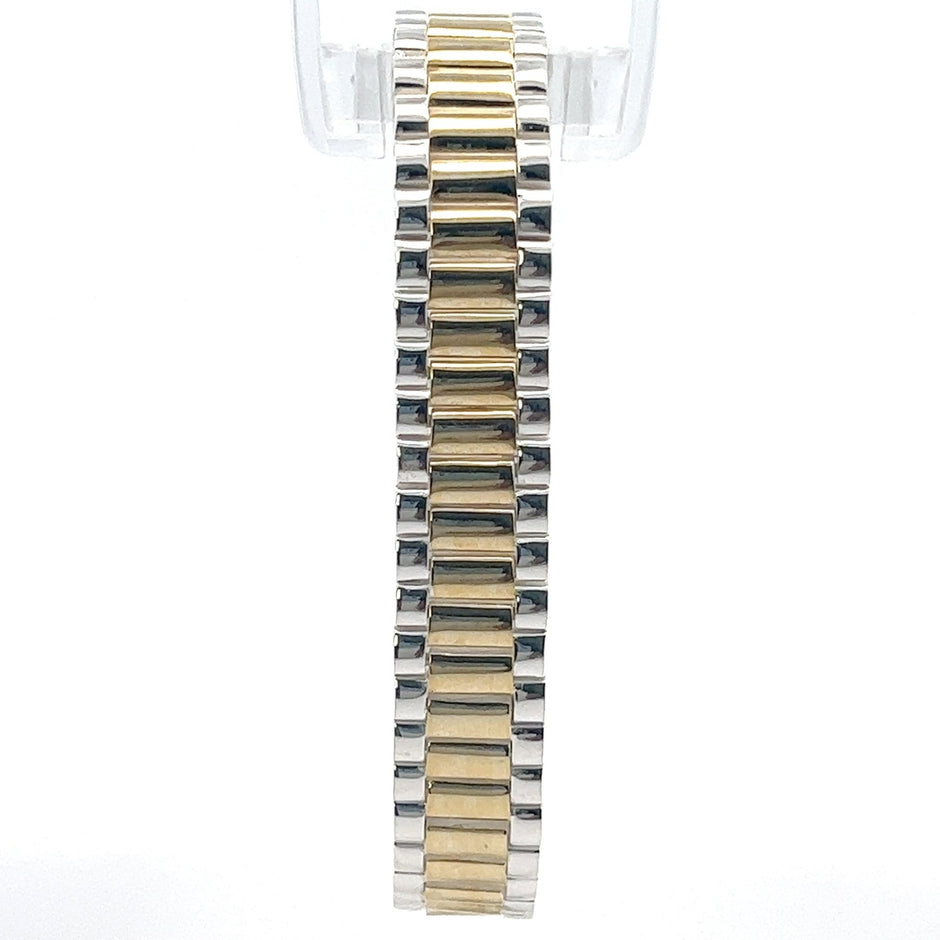 Präsidenten Armband Silber / Gold 15mm - Juwelier BenjaminPräsidenten Armband Silber / Gold 15mm