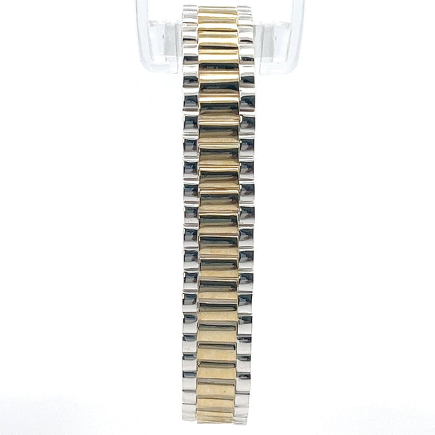 Präsidenten Armband Silber / Gold 15mm - Juwelier BenjaminPräsidenten Armband Silber / Gold 15mm