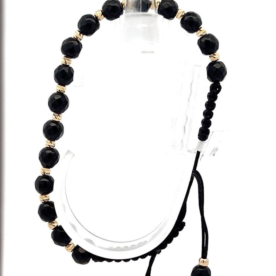 Stoffarmband mit Goldelemente - Juwelier BenjaminStoffarmband mit Goldelemente