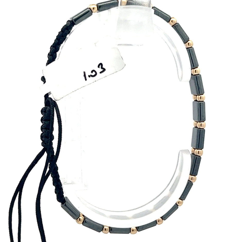 Stoffarmband mit Goldelemente - Juwelier BenjaminStoffarmband mit Goldelemente