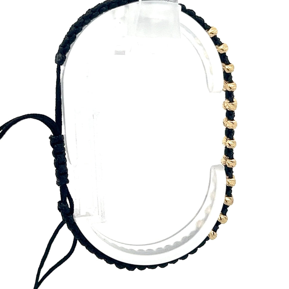 Stoffarmband mit Goldelemente - Juwelier BenjaminStoffarmband mit Goldelemente