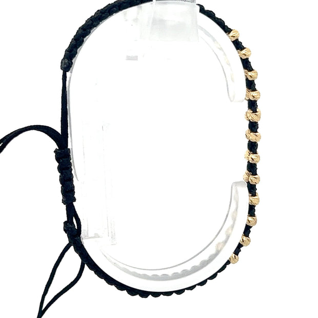 Stoffarmband mit Goldelemente - Juwelier BenjaminStoffarmband mit Goldelemente