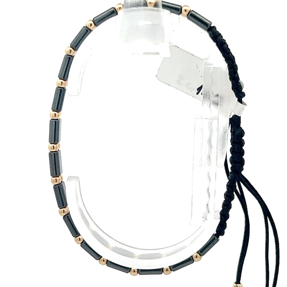 Stoffarmband mit Goldelemente - Juwelier BenjaminStoffarmband mit Goldelemente