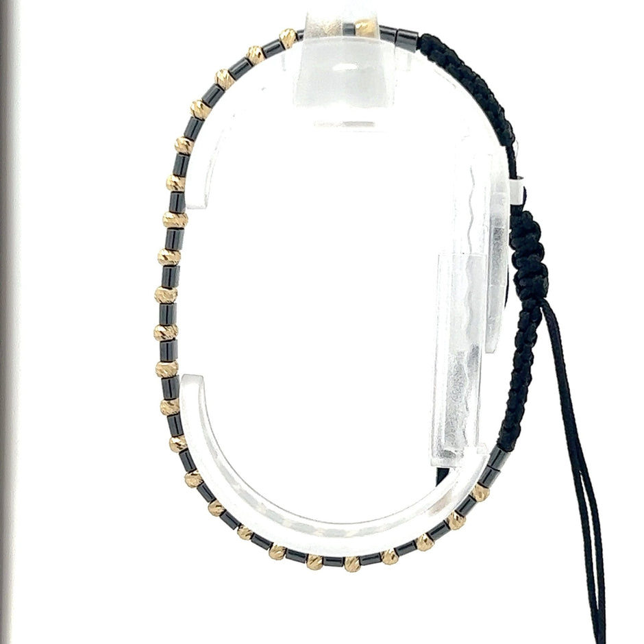 Stoffarmband mit Goldelemente - Juwelier BenjaminStoffarmband mit Goldelemente