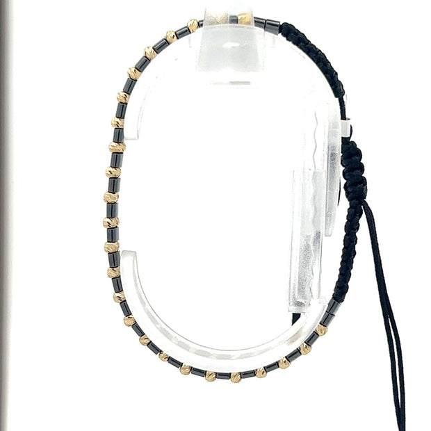 Stoffarmband mit Goldelemente - Juwelier BenjaminStoffarmband mit Goldelemente