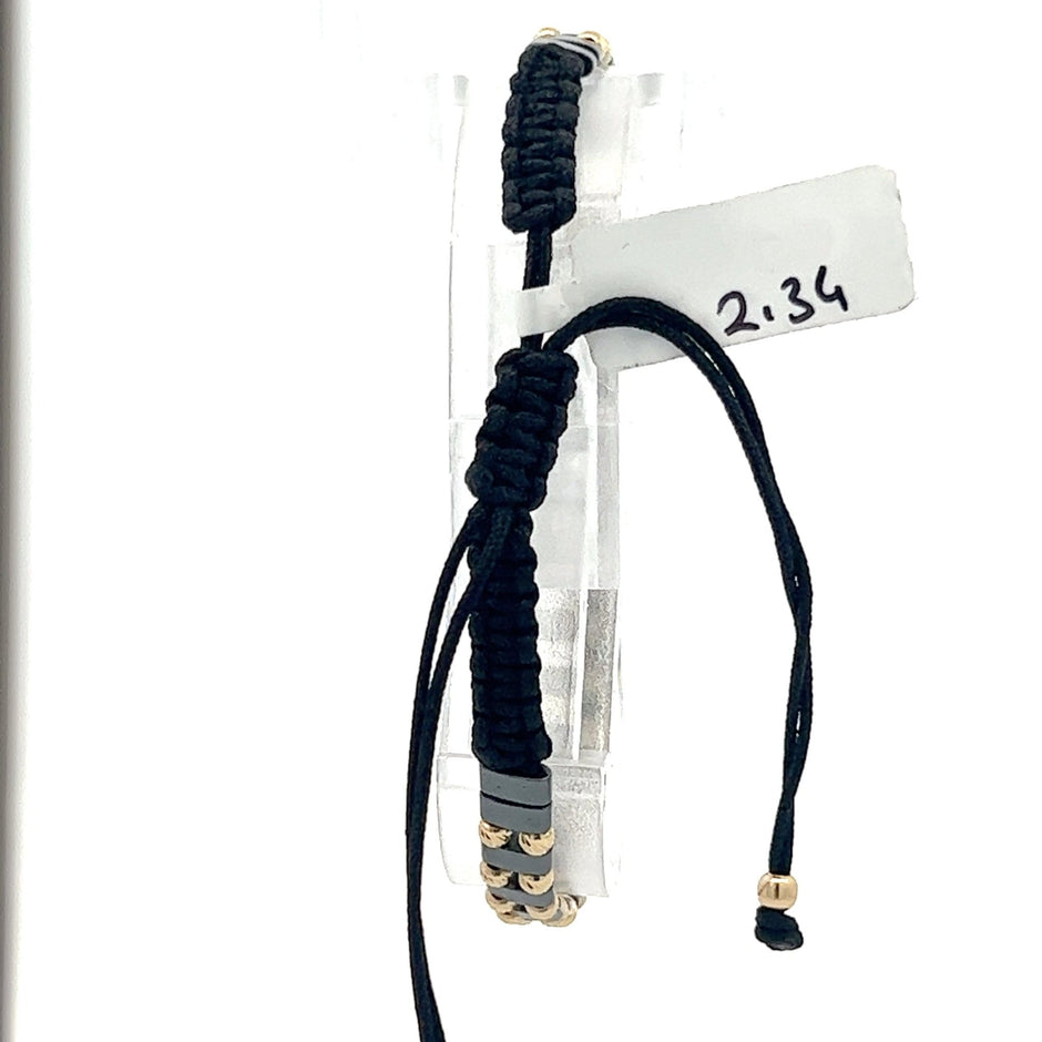 Stoffarmband mit Goldelemente - Juwelier BenjaminStoffarmband mit Goldelemente