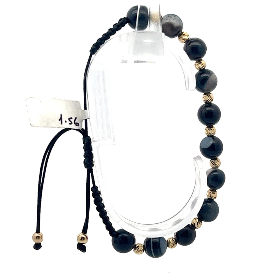 Stoffarmband mit Goldelemente - Juwelier BenjaminStoffarmband mit Goldelemente