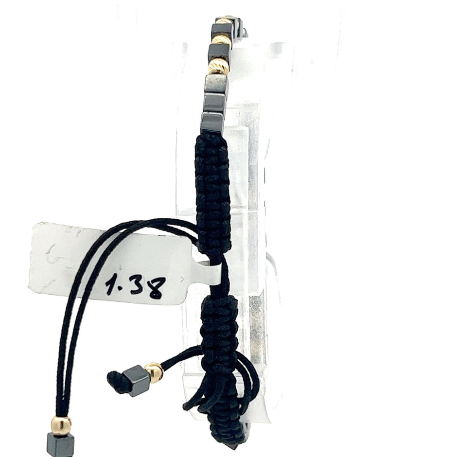 Stoffarmband mit Goldelemente - Juwelier BenjaminStoffarmband mit Goldelemente