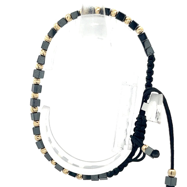 Stoffarmband mit Goldelemente - Juwelier BenjaminStoffarmband mit Goldelemente