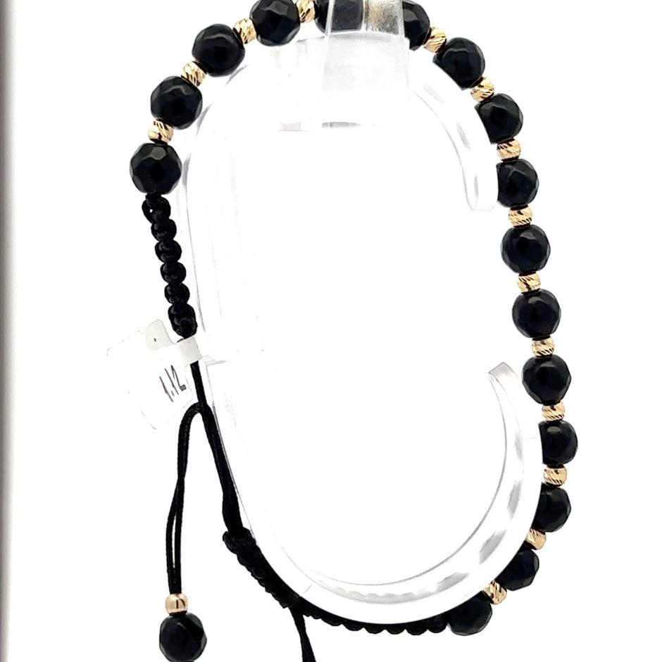 Stoffarmband mit Goldelemente - Juwelier BenjaminStoffarmband mit Goldelemente