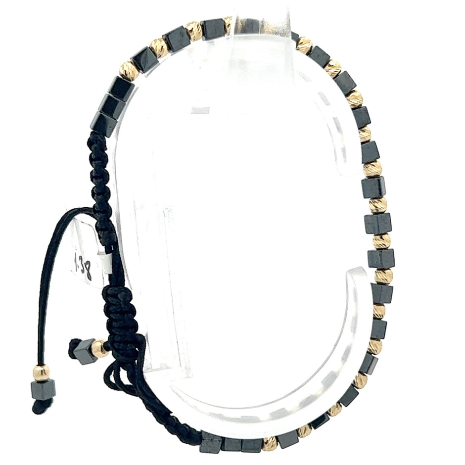 Stoffarmband mit Goldelemente - Juwelier BenjaminStoffarmband mit Goldelemente