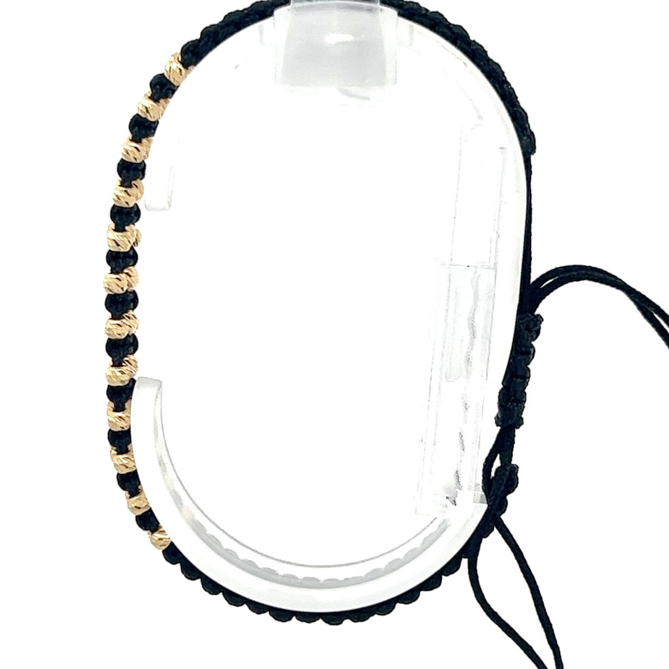 Stoffarmband mit Goldelemente - Juwelier BenjaminStoffarmband mit Goldelemente