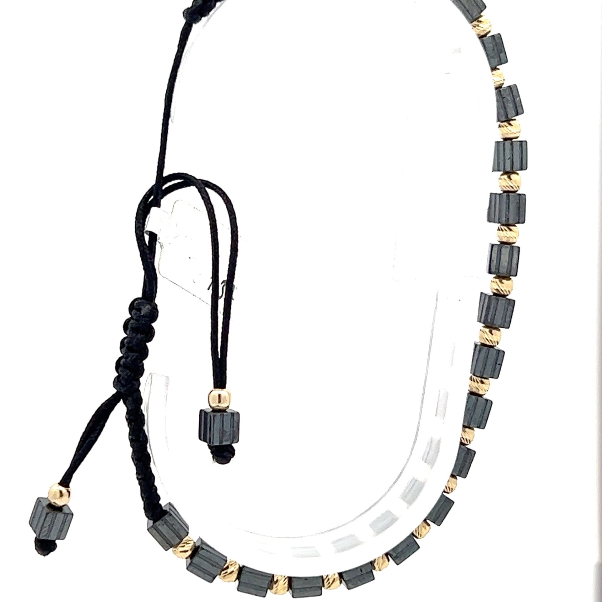 Stoffarmband mit Goldelementen 14 kt - Juwelier BenjaminStoffarmband mit Goldelementen 14 kt