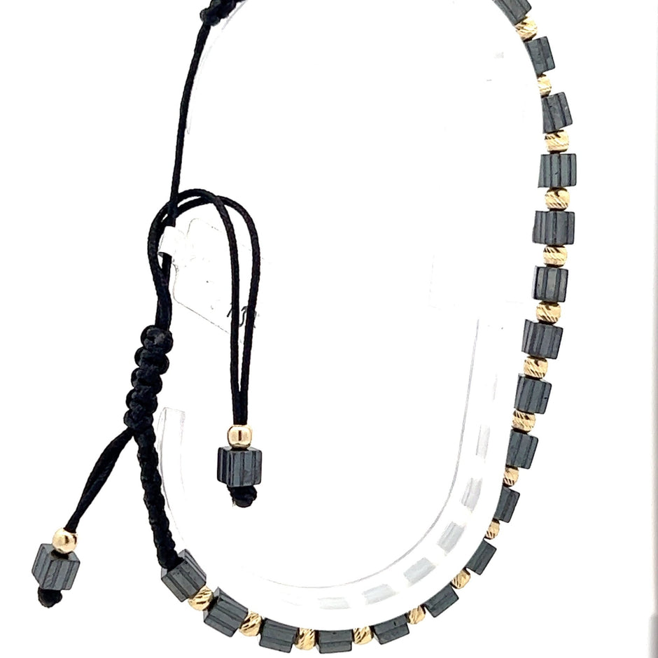 Stoffarmband mit Goldelementen 14 kt - Juwelier BenjaminStoffarmband mit Goldelementen 14 kt