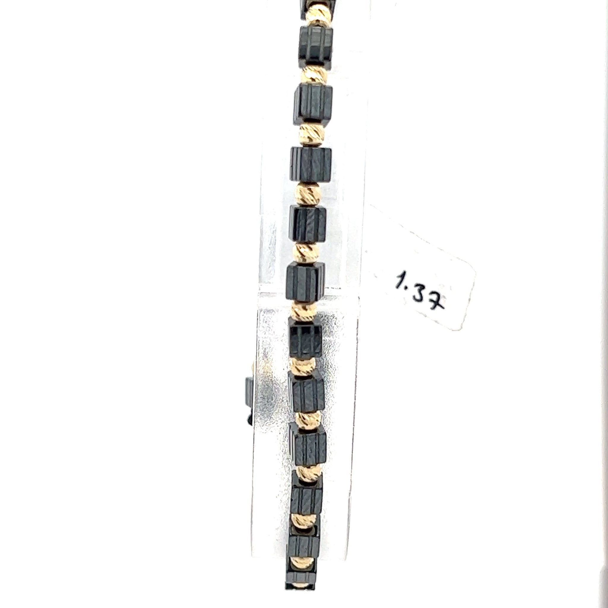 Stoffarmband mit Goldelementen 14 kt - Juwelier BenjaminStoffarmband mit Goldelementen 14 kt