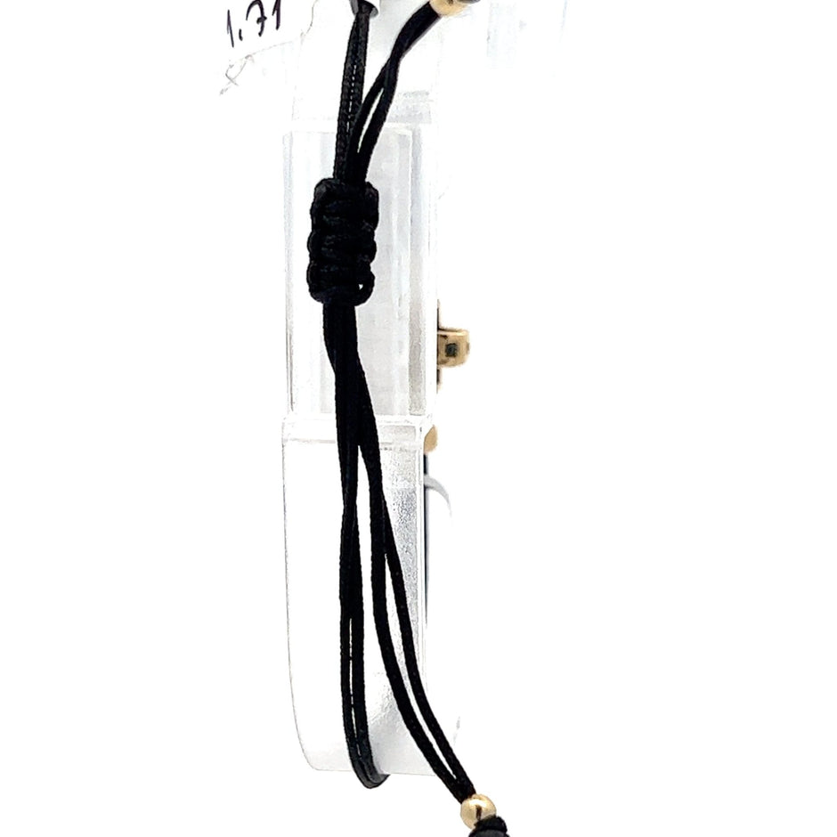 Stoffarmband mit Goldkreuz - Juwelier BenjaminStoffarmband mit Goldkreuz