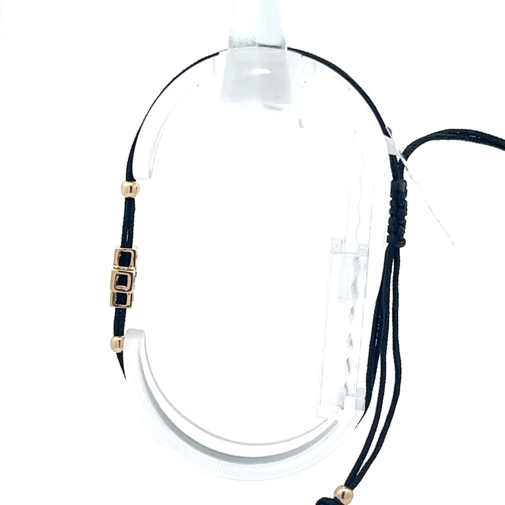 Stoffarmband mit Goldkreuz - Juwelier BenjaminStoffarmband mit Goldkreuz