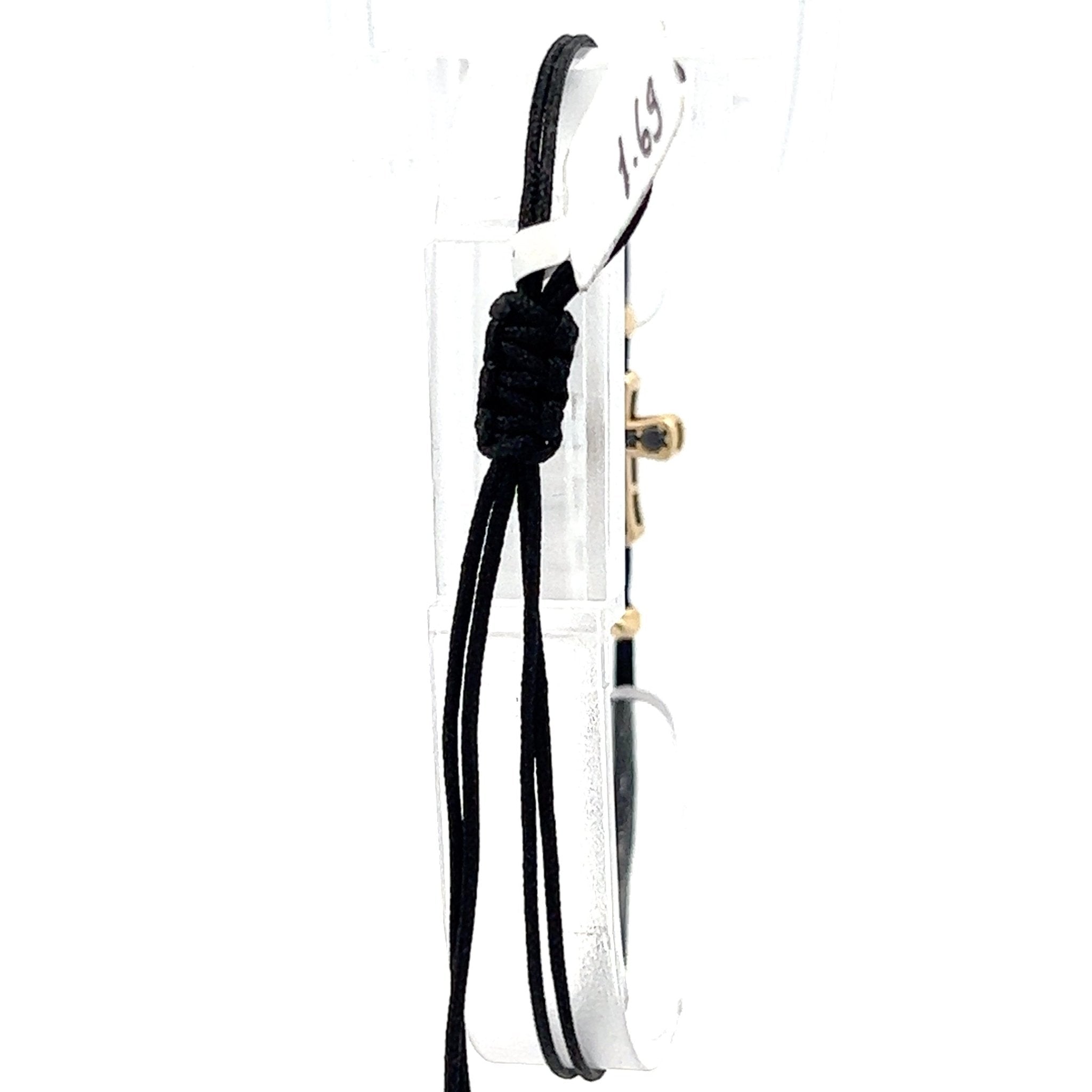 Stoffarmband mit Goldkreuz - Juwelier BenjaminStoffarmband mit Goldkreuz