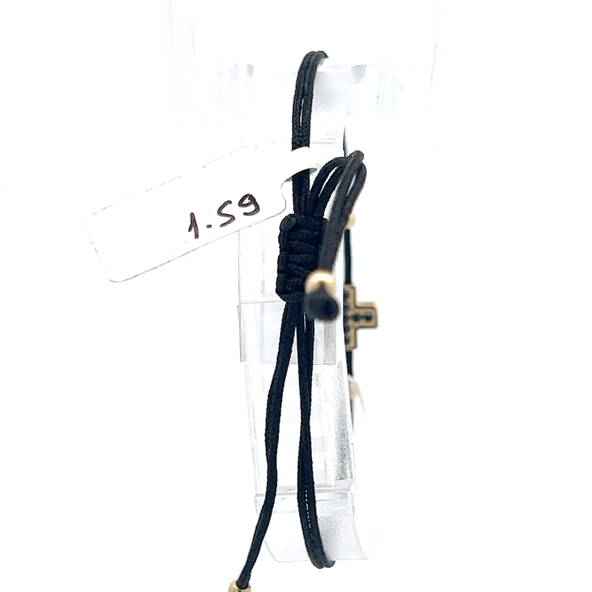 Stoffarmband mit Goldkreuz - Juwelier BenjaminStoffarmband mit Goldkreuz